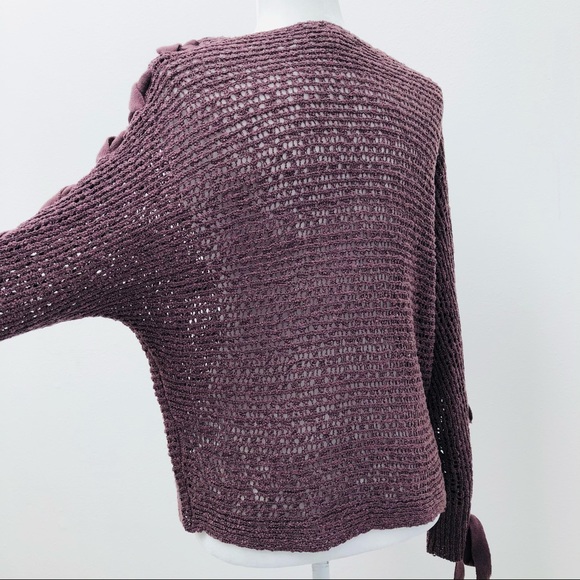⭐️Jolt⭐️Purple Mesh Scoop Neck Sweater - Picture 5 of 8